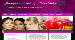 Desktop Screenshot of jennifersnailsalon.com