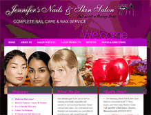 Tablet Screenshot of jennifersnailsalon.com